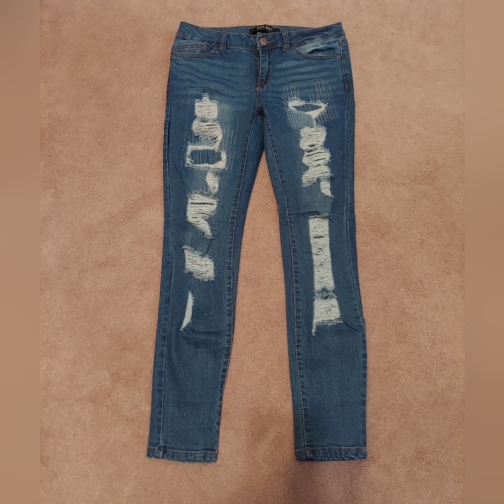 Distressed jeans